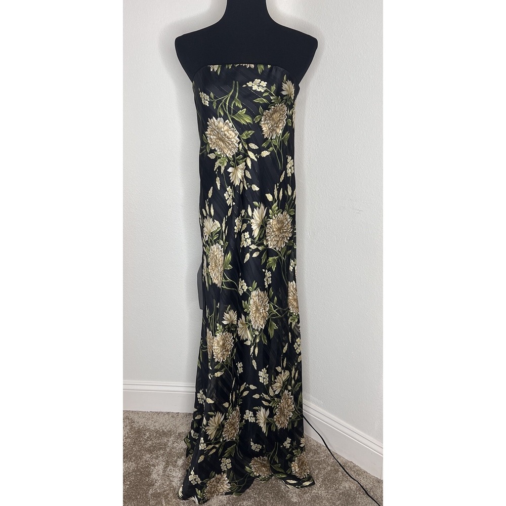 BCBG Maxazria Floral Strapless XXS‎ Maxi Dress